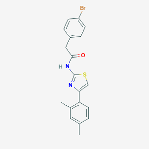 molecular formula C19H17BrN2OS B446500 2-(4-bromophenyl)-N-[4-(2,4-dimethylphenyl)-1,3-thiazol-2-yl]acetamide 