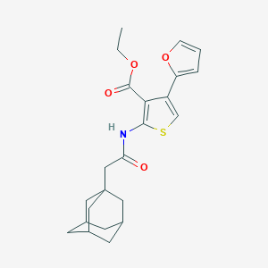 Ethyl 2-[(1-adamantylacetyl)amino]-4-(2-furyl)thiophene-3-carboxylate