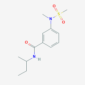 molecular formula C13H20N2O3S B4465062 N-(BUTAN-2-YL)-3-(N-METHYLMETHANESULFONAMIDO)BENZAMIDE 