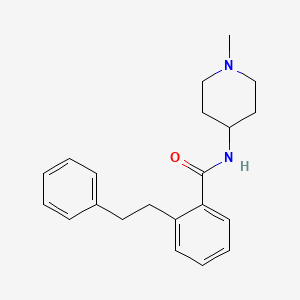 molecular formula C21H26N2O B4465063 N-(1-methyl-4-piperidinyl)-2-(2-phenylethyl)benzamide 