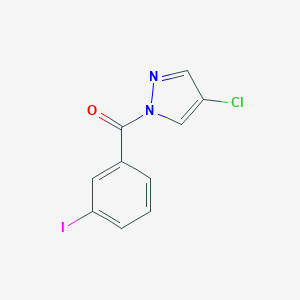 molecular formula C10H6ClIN2O B446507 4-chloro-1-(3-iodobenzoyl)-1H-pyrazole 