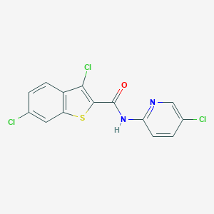 molecular formula C14H7Cl3N2OS B446510 3,6-dichloro-N-(5-chloropyridin-2-yl)-1-benzothiophene-2-carboxamide 
