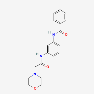 molecular formula C19H21N3O3 B4465117 N-(3-{[2-(4-morpholinyl)acetyl]amino}phenyl)benzamide 