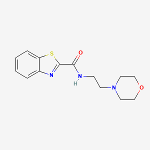 molecular formula C14H17N3O2S B4465125 N-[2-(4-morpholinyl)ethyl]-1,3-benzothiazole-2-carboxamide 