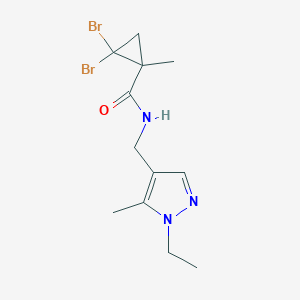 2,2-dibromo-N-[(1-ethyl-5-methyl-1H-pyrazol-4-yl)methyl]-1-methylcyclopropanecarboxamide