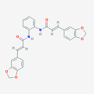molecular formula C26H20N2O6 B446520 3-(1,3-benzodioxol-5-yl)-N-(2-{[3-(1,3-benzodioxol-5-yl)acryloyl]amino}phenyl)acrylamide 