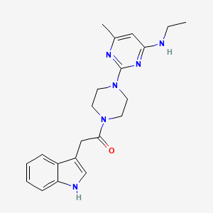 molecular formula C21H26N6O B4465282 N-ethyl-2-[4-(1H-indol-3-ylacetyl)-1-piperazinyl]-6-methyl-4-pyrimidinamine 