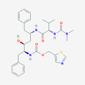 1,3-thiazol-5-ylmethyl N-[(2S,3S,5S)-5-[[(2S)-2-(dimethylcarbamoylamino)-3-methylbutanoyl]amino]-3-hydroxy-1,6-diphenylhexan-2-yl]carbamate