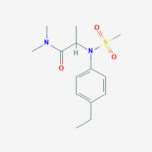 molecular formula C14H22N2O3S B4465372 N~2~-(4-ethylphenyl)-N~1~,N~1~-dimethyl-N~2~-(methylsulfonyl)alaninamide 