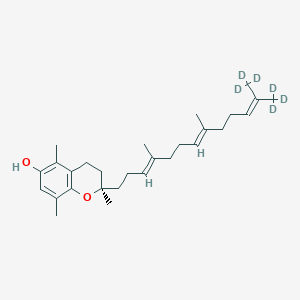 molecular formula C28H42O2 B044656 (2R)-2,5,8-Trimethyl-2-[(3E,7E)-13,13,13-trideuterio-4,8-dimethyl-12-(trideuteriomethyl)trideca-3,7,11-trienyl]-3,4-dihydrochromen-6-ol CAS No. 1174643-63-0