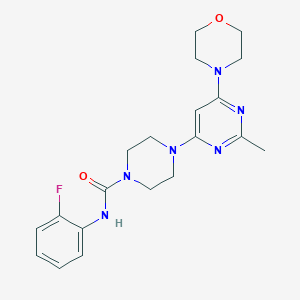 molecular formula C20H25FN6O2 B4465603 N-(2-FLUOROPHENYL)-4-[2-METHYL-6-(MORPHOLIN-4-YL)PYRIMIDIN-4-YL]PIPERAZINE-1-CARBOXAMIDE 