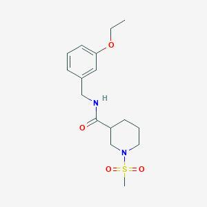 molecular formula C16H24N2O4S B4465669 N-[(3-ethoxyphenyl)methyl]-1-methanesulfonylpiperidine-3-carboxamide 