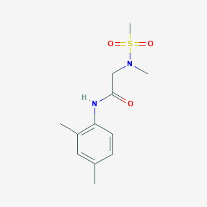molecular formula C12H18N2O3S B4465686 N-(2,4-dimethylphenyl)-2-[methyl(methylsulfonyl)amino]acetamide 