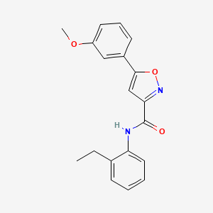 molecular formula C19H18N2O3 B4465690 N-(2-ethylphenyl)-5-(3-methoxyphenyl)-1,2-oxazole-3-carboxamide 