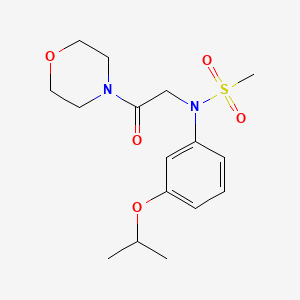 molecular formula C16H24N2O5S B4465709 N-(3-isopropoxyphenyl)-N-[2-(4-morpholinyl)-2-oxoethyl]methanesulfonamide 