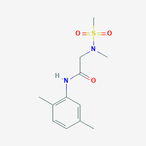 molecular formula C12H18N2O3S B4465715 N-(2,5-dimethylphenyl)-2-[methyl(methylsulfonyl)amino]acetamide 
