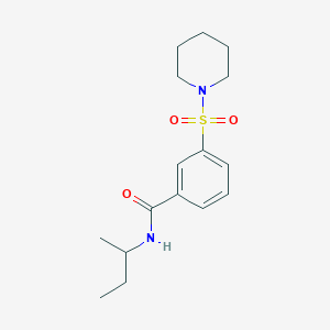 molecular formula C16H24N2O3S B4465869 N-(BUTAN-2-YL)-3-(PIPERIDINE-1-SULFONYL)BENZAMIDE 