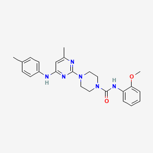 molecular formula C24H28N6O2 B4465872 N-(2-methoxyphenyl)-4-{4-methyl-6-[(4-methylphenyl)amino]-2-pyrimidinyl}-1-piperazinecarboxamide 