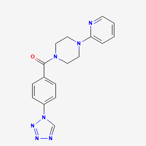 molecular formula C17H17N7O B4465878 1-pyridin-2-yl-4-[4-(1H-tetrazol-1-yl)benzoyl]piperazine 