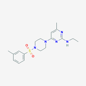 molecular formula C18H25N5O2S B4465894 N-ETHYL-4-METHYL-6-[4-(3-METHYLBENZENESULFONYL)PIPERAZIN-1-YL]PYRIMIDIN-2-AMINE 