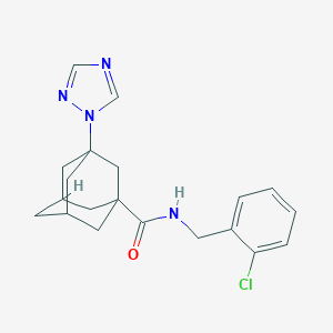 molecular formula C20H23ClN4O B446592 N-(2-chlorobenzyl)-3-(1H-1,2,4-triazol-1-yl)-1-adamantanecarboxamide 