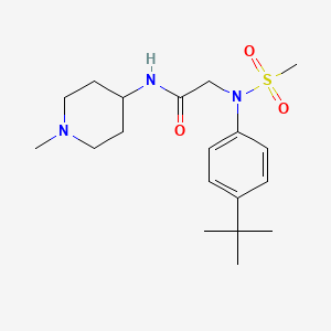 molecular formula C19H31N3O3S B4465924 N~2~-(4-tert-butylphenyl)-N~1~-(1-methyl-4-piperidinyl)-N~2~-(methylsulfonyl)glycinamide 