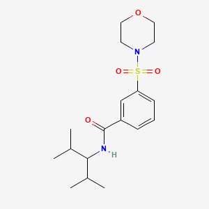molecular formula C18H28N2O4S B4465928 N-(2,4-DIMETHYLPENTAN-3-YL)-3-(MORPHOLINE-4-SULFONYL)BENZAMIDE 