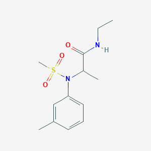 molecular formula C13H20N2O3S B4465981 N~1~-ethyl-N~2~-(3-methylphenyl)-N~2~-(methylsulfonyl)alaninamide 