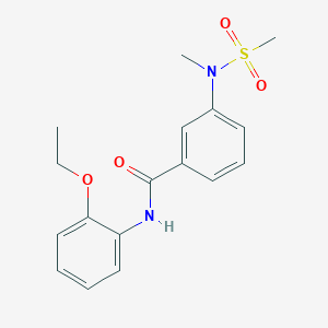 molecular formula C17H20N2O4S B4466012 N-(2-ethoxyphenyl)-3-[methyl(methylsulfonyl)amino]benzamide 
