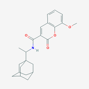 molecular formula C23H27NO4 B446607 N-[1-(1-adamantyl)ethyl]-8-methoxy-2-oxo-2H-chromene-3-carboxamide 