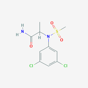 molecular formula C10H12Cl2N2O3S B4466072 N~2~-(3,5-dichlorophenyl)-N~2~-(methylsulfonyl)alaninamide 