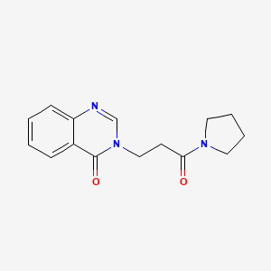 molecular formula C15H17N3O2 B4466098 3-[3-oxo-3-(1-pyrrolidinyl)propyl]-4(3H)-quinazolinone 