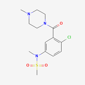 molecular formula C14H20ClN3O3S B4466099 N-[4-chloro-3-(4-methylpiperazine-1-carbonyl)phenyl]-N-methylmethanesulfonamide 