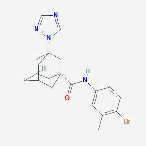 molecular formula C20H23BrN4O B446613 N~1~-(4-BROMO-3-METHYLPHENYL)-3-(1H-1,2,4-TRIAZOL-1-YL)-1-ADAMANTANECARBOXAMIDE 