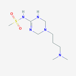 molecular formula C9H21N5O2S B4466155 N-{5-[3-(dimethylamino)propyl]-1,4,5,6-tetrahydro-1,3,5-triazin-2-yl}methanesulfonamide 
