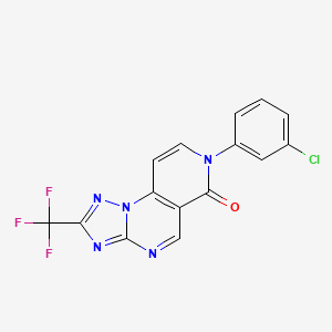 molecular formula C15H7ClF3N5O B4466222 7-(3-chlorophenyl)-2-(trifluoromethyl)pyrido[3,4-e][1,2,4]triazolo[1,5-a]pyrimidin-6(7H)-one 