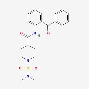 molecular formula C21H25N3O4S B4466226 N-(2-benzoylphenyl)-1-(dimethylsulfamoyl)piperidine-4-carboxamide 