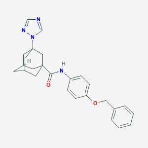 molecular formula C26H28N4O2 B446623 N~1~-[4-(BENZYLOXY)PHENYL]-3-(1H-1,2,4-TRIAZOL-1-YL)-1-ADAMANTANECARBOXAMIDE 