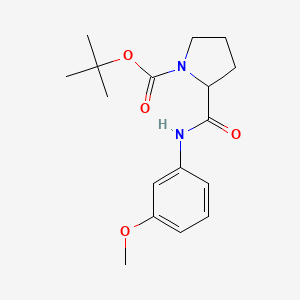 molecular formula C17H24N2O4 B4466281 tert-butyl 2-{[(3-methoxyphenyl)amino]carbonyl}-1-pyrrolidinecarboxylate 