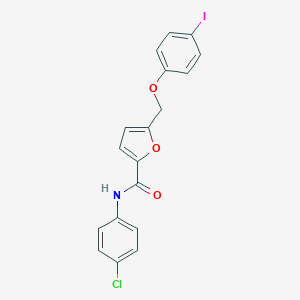 molecular formula C18H13ClINO3 B446630 N-(4-chlorophenyl)-5-[(4-iodophenoxy)methyl]furan-2-carboxamide 