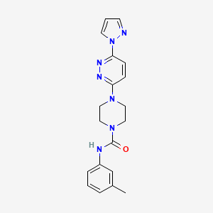 molecular formula C19H21N7O B4466395 N-(3-methylphenyl)-4-[6-(1H-pyrazol-1-yl)-3-pyridazinyl]-1-piperazinecarboxamide 