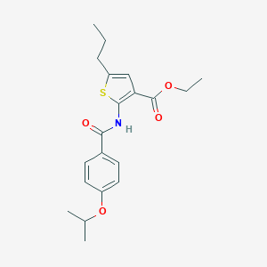 molecular formula C20H25NO4S B446641 Ethyl 2-[(4-isopropoxybenzoyl)amino]-5-propylthiophene-3-carboxylate 
