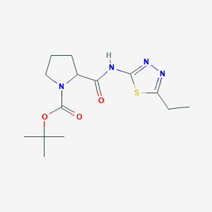 molecular formula C14H22N4O3S B4466437 tert-butyl 2-{[(5-ethyl-1,3,4-thiadiazol-2-yl)amino]carbonyl}-1-pyrrolidinecarboxylate 