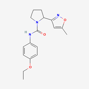molecular formula C17H21N3O3 B4466458 N-(4-ethoxyphenyl)-2-(5-methyl-1,2-oxazol-3-yl)pyrrolidine-1-carboxamide 