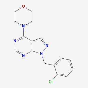 molecular formula C16H16ClN5O B4466483 1-(2-chlorobenzyl)-4-(morpholin-4-yl)-1H-pyrazolo[3,4-d]pyrimidine 