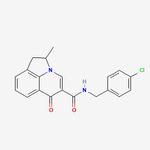 molecular formula C20H17ClN2O2 B4466505 N-(4-chlorobenzyl)-2-methyl-6-oxo-1,2-dihydro-6H-pyrrolo[3,2,1-ij]quinoline-5-carboxamide 
