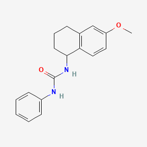 molecular formula C18H20N2O2 B4466506 N-(6-methoxy-1,2,3,4-tetrahydro-1-naphthalenyl)-N'-phenylurea 