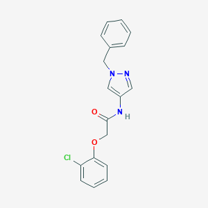 molecular formula C18H16ClN3O2 B446658 N-(1-benzyl-1H-pyrazol-4-yl)-2-(2-chlorophenoxy)acetamide 