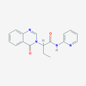 molecular formula C17H16N4O2 B4466696 2-(4-oxoquinazolin-3(4H)-yl)-N-(pyridin-2-yl)butanamide 
