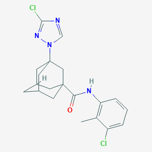 molecular formula C20H22Cl2N4O B446672 N~1~-(3-CHLORO-2-METHYLPHENYL)-3-(3-CHLORO-1H-1,2,4-TRIAZOL-1-YL)-1-ADAMANTANECARBOXAMIDE 